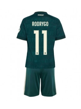Real Madrid Rodrygo Goes #11 Replika Borta Kläder Barn 2026-27 Kortärmad (+ byxor)